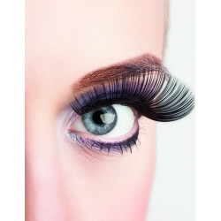 Faux cils longs noirs adulte 2 cm  