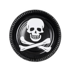 10 Assiettes t√™te de mort 23 cm  