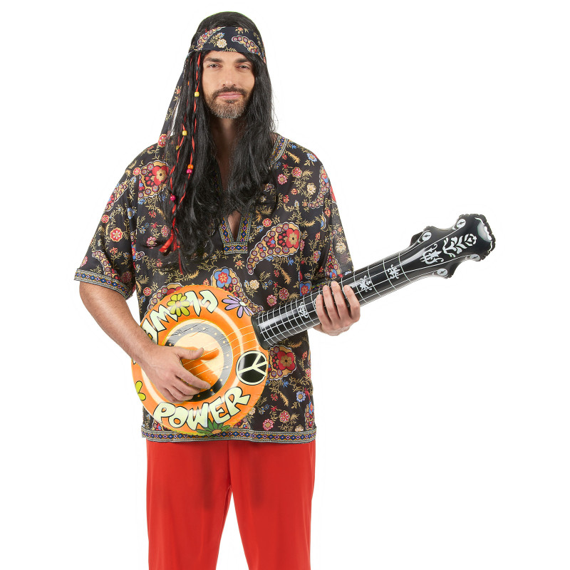 Banjo gonflable hippie orange 