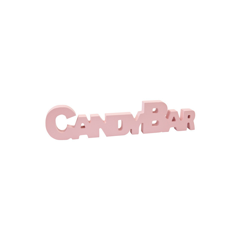 D√©co de table en bois candy bar rose 27 cm pour buffet  