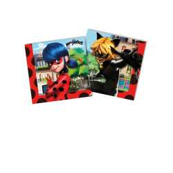 20 Serviettes en papier Miraculous Ladybug 33 x 33cm  