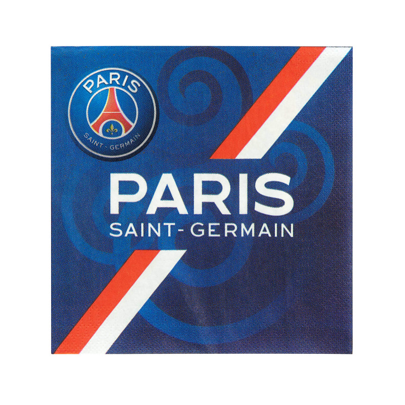 20 Serviettes en papier PSG 33 x 33 cm  
