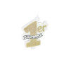 Bougie 1er anniversaire paillettes champagne 10 x 8 cm  