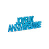 D√©coration table Joyeux anniversaire turquoise  