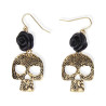 Boucles d'oreilles squelette dor√© adulte  