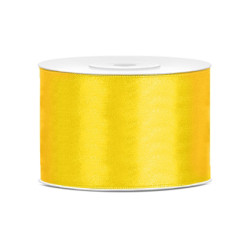 Ruban satin jaune citron 5 cm x 25 m  