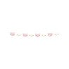 Guirlande en carton chaton rose et blanc 8,5 cm x 1,4 m  