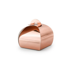 10 bo√Ætes en carton rose gold m√©tallis√©es √† drag√©es 6 x 5,5 cm  