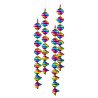 4 Suspensions spirales multicolores  