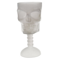 Verre t√™te de mort phosphorescent 18 cm  