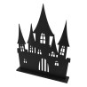 D√©coration ch√¢teau hant√© en bois noir 18 x 23 cm  