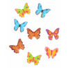 8 D√©corations pour g√¢teau papillons azyme 4 cm  