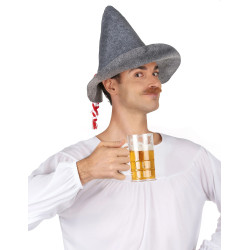 Chapeau bavarois adulte avec cordelette rouge et blanche  