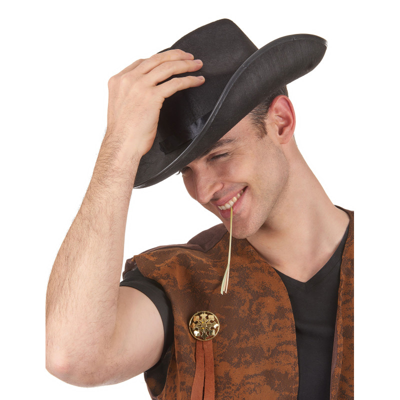 Chapeau cowboy noir pour adulte  