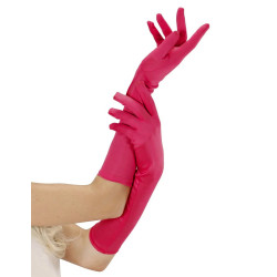 Gants longs roses fuchsia  