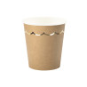 8 Gobelets en carton festonn√© kraft et or 200ml  