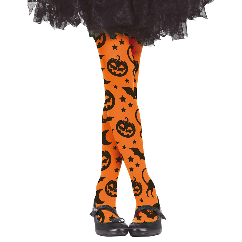 Collants citrouilles enfant  