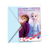 6 Cartons d'invitations et enveloppes La Reine des Neiges 2  