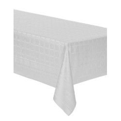Nappe en rouleau papier damass√© blanche 6 m x 120 cm  