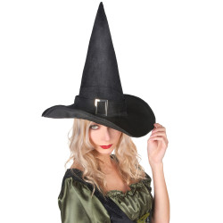 Chapeau sorci√®re velours halloween adulte  