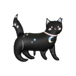 Ballon aluminium chat noir Halloween 96 x 95 cm  