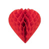 C?ur en papier alv√©ol√© rouge 30 cm suspension d√©co  