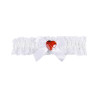 Jarreti√®re sexy dentelle blanche coeur rouge femme  