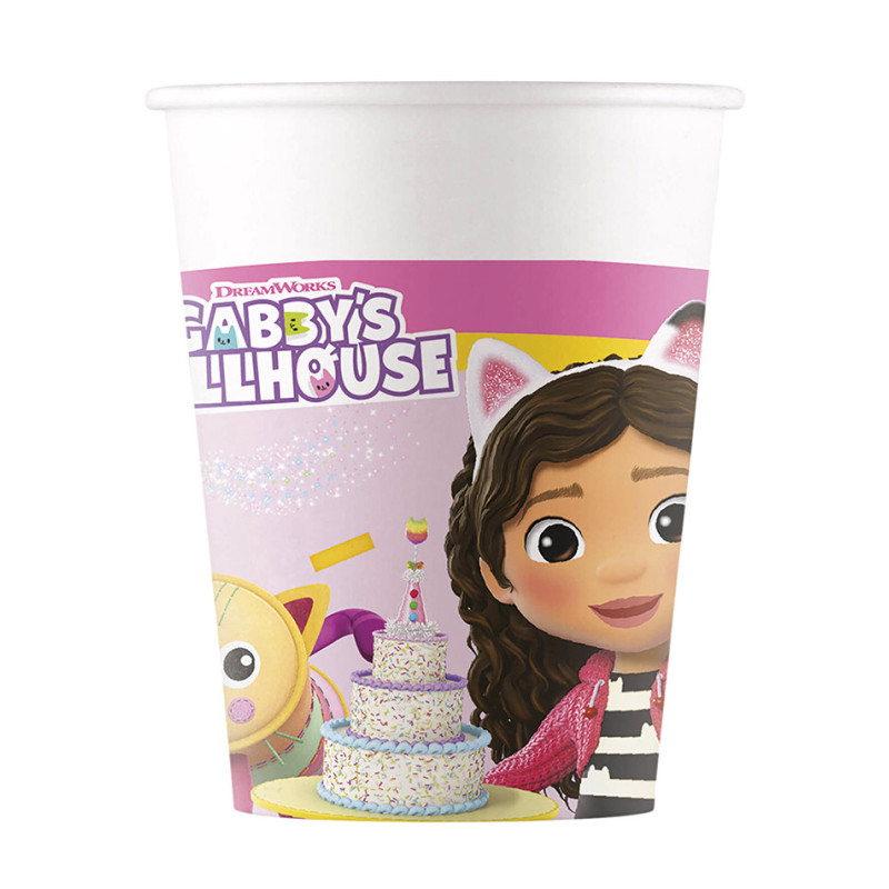 8 Gobelets Gabby et la maison magique 200 ml  