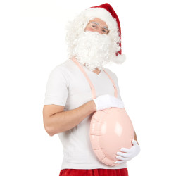 Ventre gonflable de bossu femme enceinte P√®re No√´l adulte  