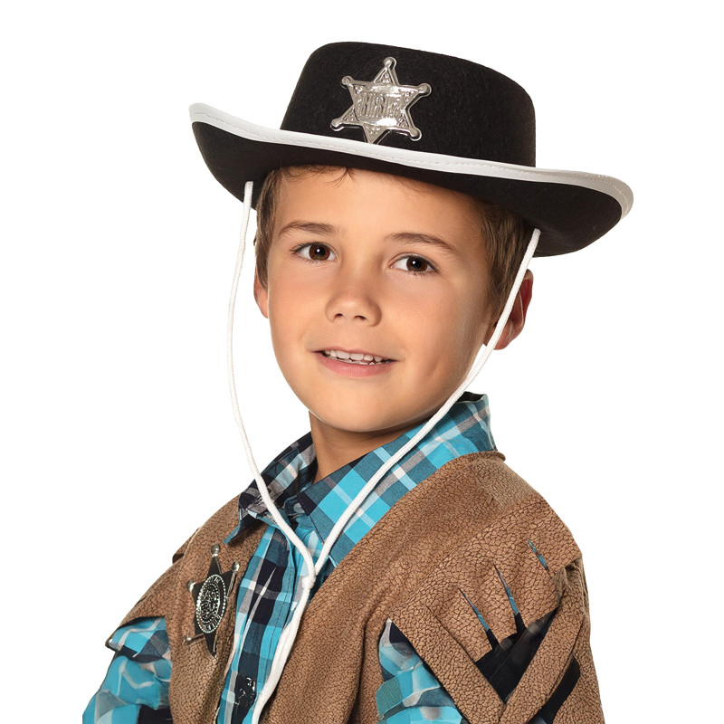 Chapeau cowboy noir enfant  