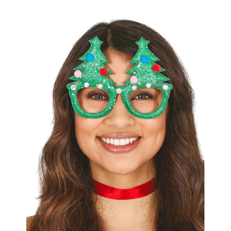 Lunettes humoristiques sapins de No√´l adulte  