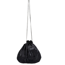 Sacoche velours noir 27 cm  