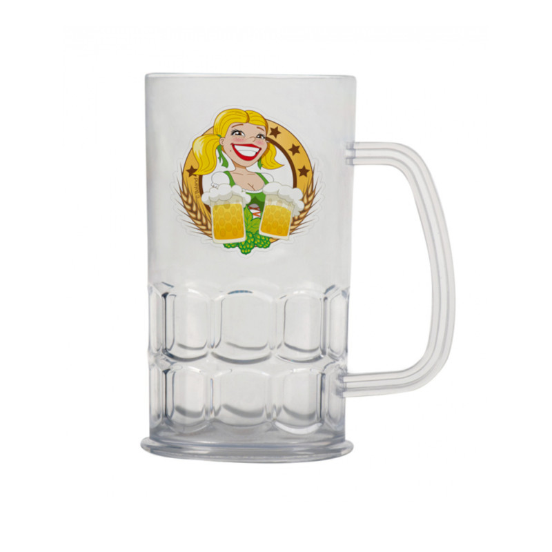 Chope de bi√®re transparente 14 cm F√™te de la bi√®re  