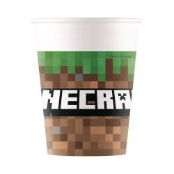 8 gobelets en papier 200ml Minecraft  