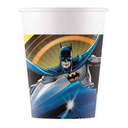 8 Gobelets en carton Batman 200 ml  