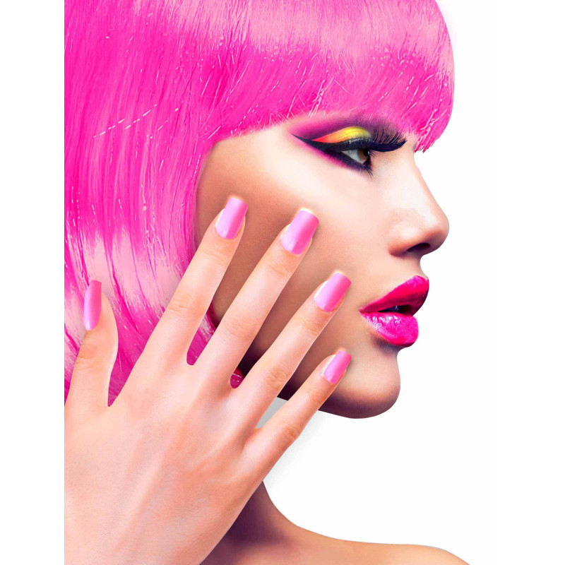 Faux ongles adh√©sifs roses adulte  
