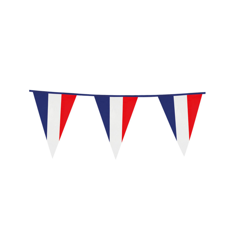 Guirlande √† fanions drapeaux supporter France 10 m  