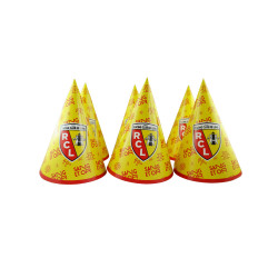6 Chapeaux de f√™te en carton RC Lens 16 cm  