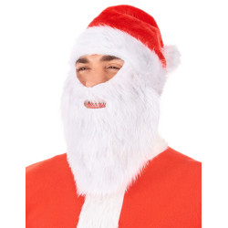 Bonnet P√®re No√´l avec barbe adulte No√´l  