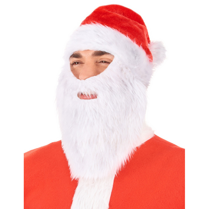 Bonnet P√®re No√´l avec barbe adulte No√´l  