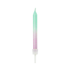 20 Bougies d'anniversaire iridescentes 6 cm  