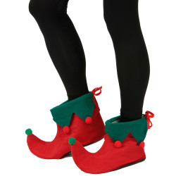 Sur-chaussures elfe avec pompons adulte  