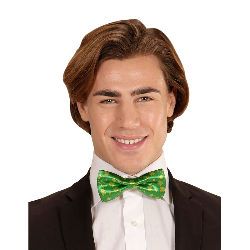 Noeud papillon vert avec tr√®fles adulte Saint Patrick  