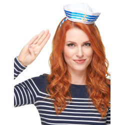 Serre-t√™te mini chapeau marin adulte  
