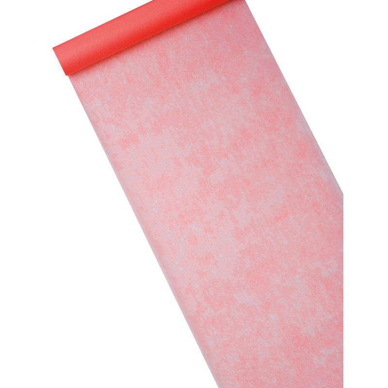 Chemin de table intiss√© rouge 29 cm x 10 m  