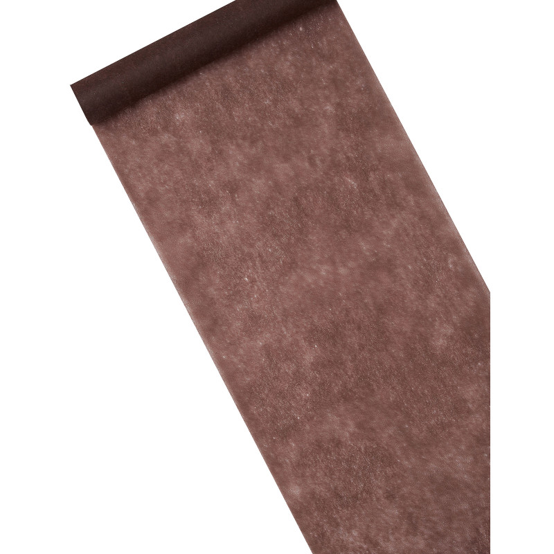 Chemin de table intiss√© marron 29 cm x 10 m, d√©coration festive  