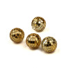 4 Mini boules √† facettes dor√©es 3,5 cm  