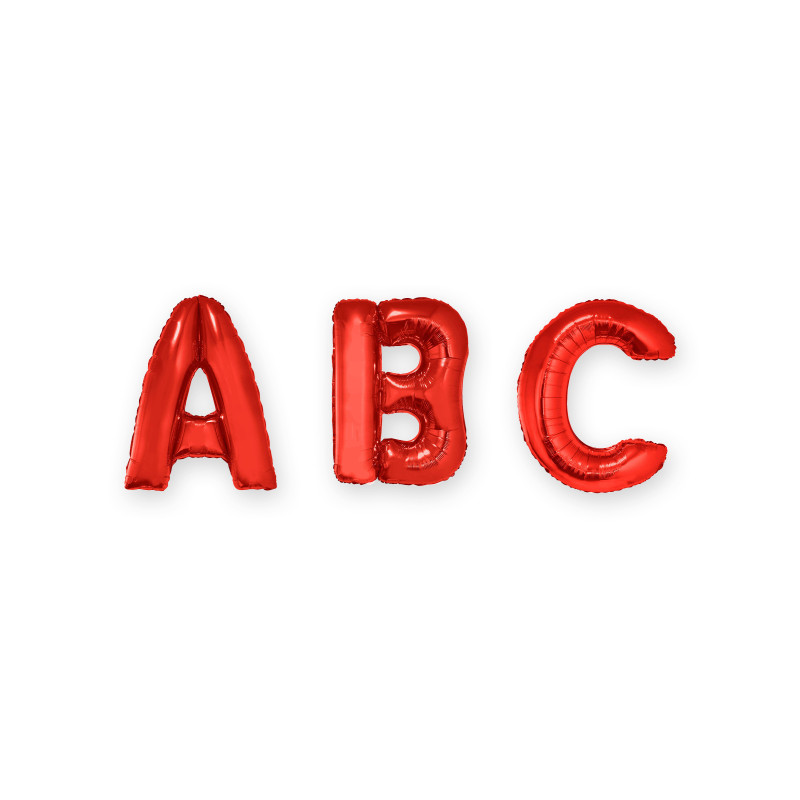 Ballon aluminium lettre rouge 1 m  