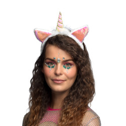Serre-t√™te licorne iridescent femme  