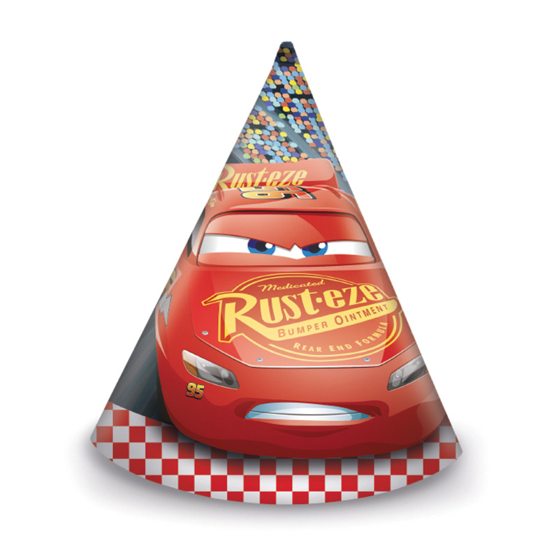 6 Chapeaux de f√™te Cars 3  